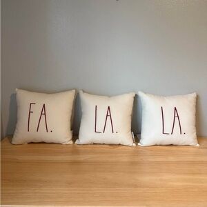 3 Rae Dunn Christmas Pillows - NEW